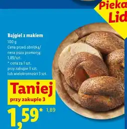 Lidl Bajgiel z makiem Piekarnia Lidla oferta