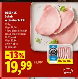Lidl Schab wieprzowy w plastrach Rzeźnik XXL oferta