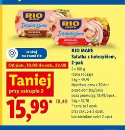 Lidl Sałatka z tuńczykiem Rio Mare Insalatissime Couscous 2-pak oferta