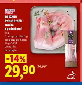 Lidl Polski królik - tuszka z podrobami Rzeźnik oferta