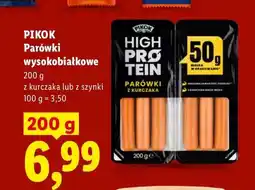Lidl Parówki wysokobiałkowe z szynki Pikok High Protein oferta