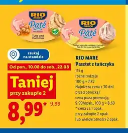 Lidl Pasztet z tuńczyka Rio Mare Paté Tuna and Hummus oferta