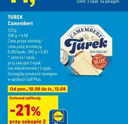 Lidl Ser Camembert Turek Naturalny oferta