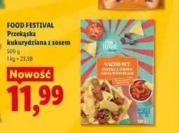 Lidl Przekąska kukurydziana z sosem Nacho Set Food Festival oferta