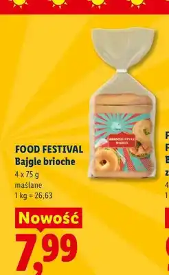 Lidl Bajgle brioche maślane Food Festival 4-pak oferta