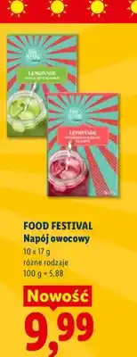 Lidl Napój owocowy Lemonade Kiwi & Mint Flavour Food Festival 10-pak oferta