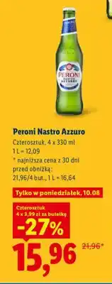 Lidl Piwo Peroni Nastro Azzurro 4-pak oferta