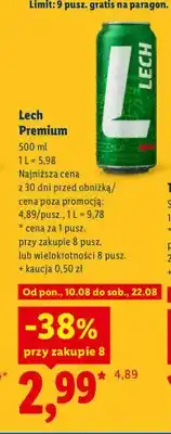 Lidl Piwo Lech Premium oferta