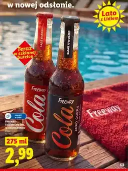 Lidl Napój gazowany Freeway Cola Zero w szklanej butelce oferta