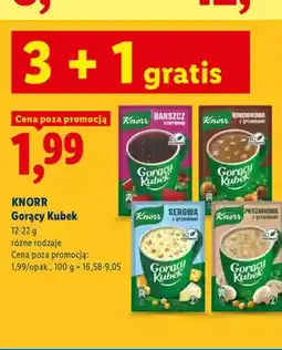 Lidl Zupa Gorący Kubek Barszcz czerwony Knorr oferta