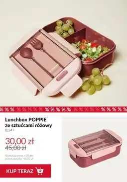 Homla Lunchbox Homla Poppie ze sztućcami różowy oferta