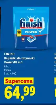Lidl Kapsułki do zmywarki Finish Powerball Power All in 1 Lemon oferta