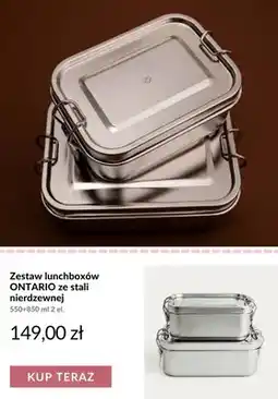 Homla Zestaw lunchboxów Ontario ze stali nierdzewnej 550+850 ml oferta