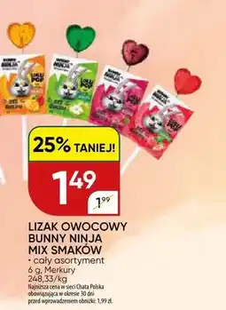 Chata Polska Lizak owocowy Bunny Ninja mix smaków oferta