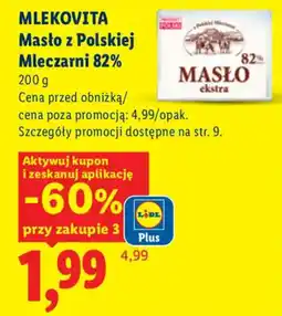 Lidl Masło z Polskiej Mleczarni 82% oferta