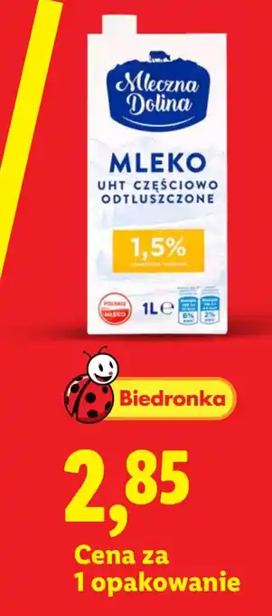 Lidl Mleko UHT Częściowo Odtłuszczone oferta