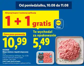 Lidl RZEŹNIK Mięso mielone z łopatki wieprzowej oferta