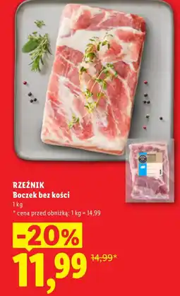Lidl RZEŹNIK Boczek bez kości oferta
