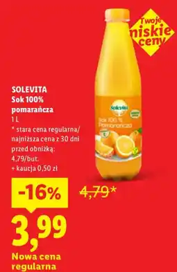 Lidl Sok 100% Pomarańcza oferta