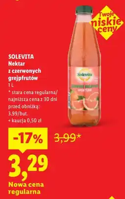 Lidl Solevita Nektar z czerwonych grejpfrutów oferta