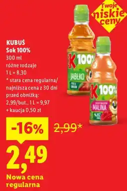 Lidl Sok 100% KUBUŚ oferta