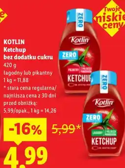 Lidl Kotlin Ketchup bez dodatku cukru oferta
