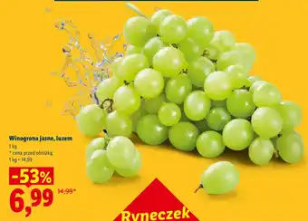 Lidl Winogrona jasne, luzem oferta