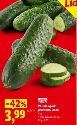 Lidl Polskie ogórki gruntowe, luzem oferta