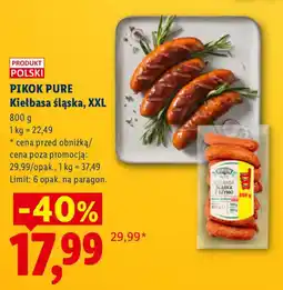 Lidl PIKOK PURE Kiełbasa śląska oferta