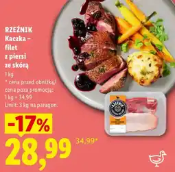 Lidl RZEŹNIK Kaczka - filet z piersi ze skórą oferta