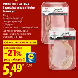 Lidl PIKOK OD KRAJANA Szynka lub schab z liściem laurowym oferta