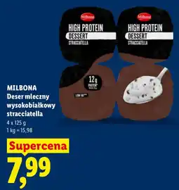 Lidl Milbona Deser mleczny wysokobiałkowy stracciatella oferta