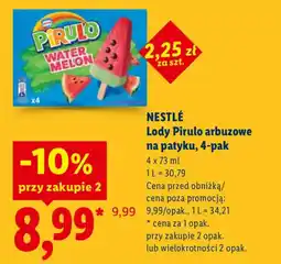 Lidl Lody Pirulo arbuzowe na patyku oferta