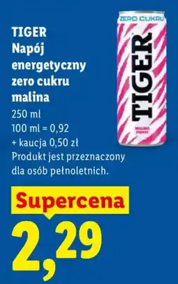 Lidl Napój energetyczny zero cukru malina oferta