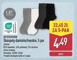 ALDI UP2FASHION Skarpety damskie/męskie, 5 par oferta