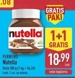 ALDI FERRERO Nutella oferta