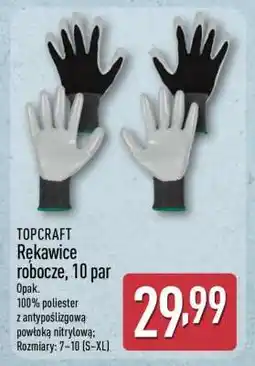 ALDI TOPCRAFT Rękawice robocze, 10 par oferta
