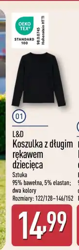ALDI L&D Koszulka z długim rękawem dziecięca oferta