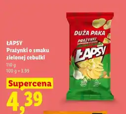 Lidl Prażynki o smaku zielonej cebulki Łapsy oferta