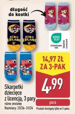 ALDI Skarpetki dziecięce z licencją, 3 pary oferta