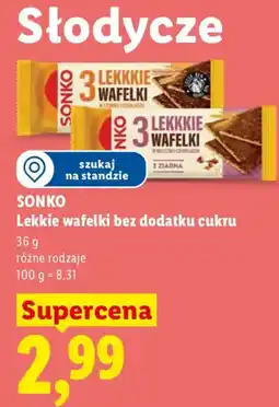 Lidl SONKO Lekkie wafelki bez dodatku cukru oferta