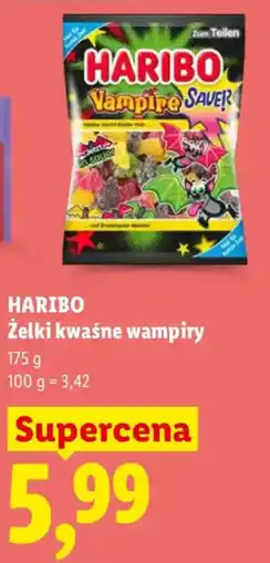 Lidl HARIBO Żelki kwaśne wampiry oferta
