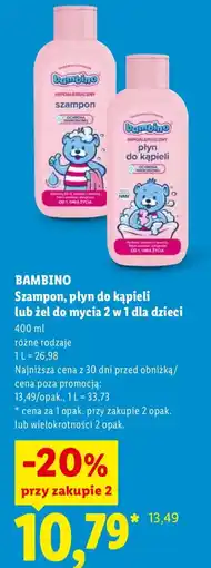 Lidl Szampon, płyn do kąpieli lub żel do mycia 2 w 1 dla dzieci oferta