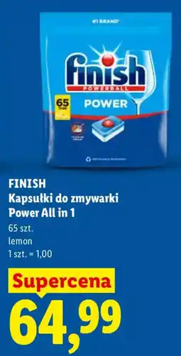 Lidl Finish Kapsułki do zmywarki Power All in 1 oferta