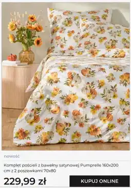 Home&You Komplet pościeli z bawełny satynowej Pumprelle home&you 160x200 cm z 2 poszewkami 70x80 oferta
