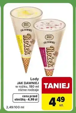 Carrefour Express Lody rożek Śmietankowy z wiśniami Bracia Koral Jak Dawniej oferta