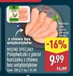 ALDI Polędwiczki z piersi kurczaka z chowu bez antybiotyków Mięsne Specjały oferta