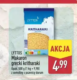 ALDI Makaron grecki kritharaki Lyttos oferta