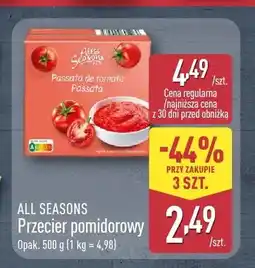 ALDI Przecier pomidorowy Passata All Seasons oferta