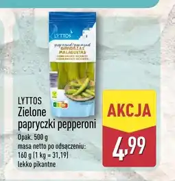 ALDI Zielone papryczki pepperoni Lyttos oferta